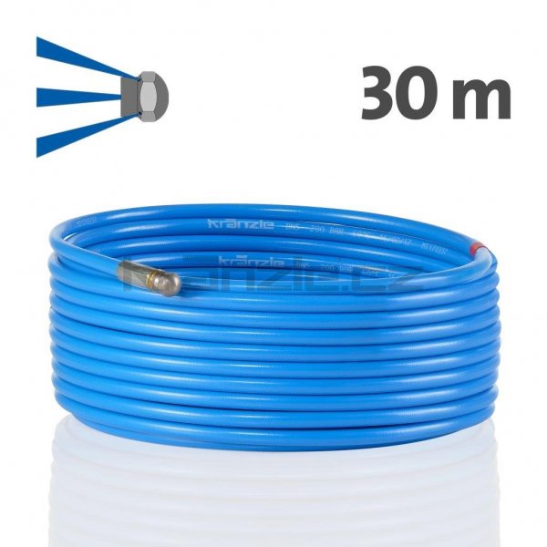 Kränzle kanalizační hadice na čištění potrubí 30m s tryskou KN055 (3+0), D12