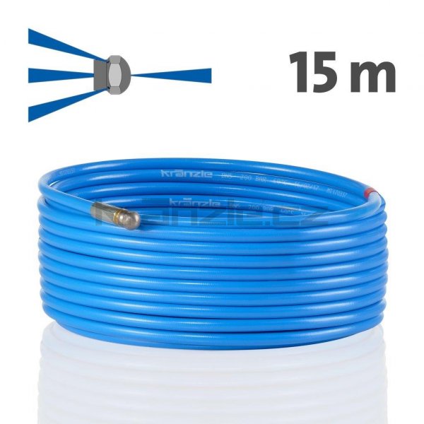 Kränzle kanalizační hadice na čištění potrubí 15m s tryskou KNF055 (3+1), D12