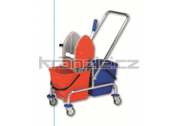 Úklidový vozík dvojkbelíkový-nerez CLAROL 21001E