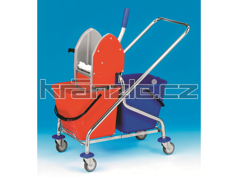 Úklidový vozík dvojkbelíkový-nerez CLAROL 210021KE